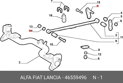 Рессора подвески ALFA ROMEO 46559496