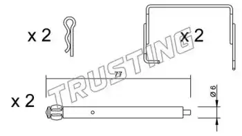 Комплектующие, колодки дискового тормоза \ KIT089 TRUSTING