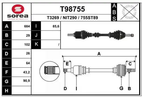 transmission ! \NISSAN JUKE Manu. T98755 EAI