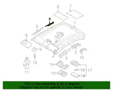 Bracket assy - assist handle mounting rear, rh 853341E500 HYUNDAI