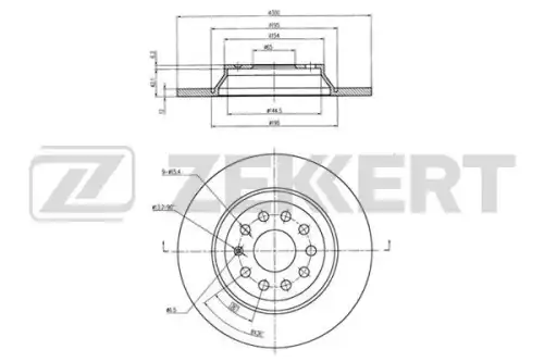 Тормозной диск ZEKKERT BS-6080B