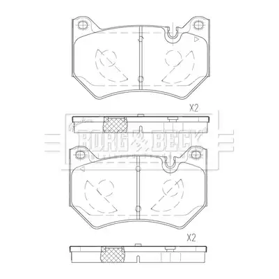 Тормозные колодки дисковые BORG&BECK BBP2825