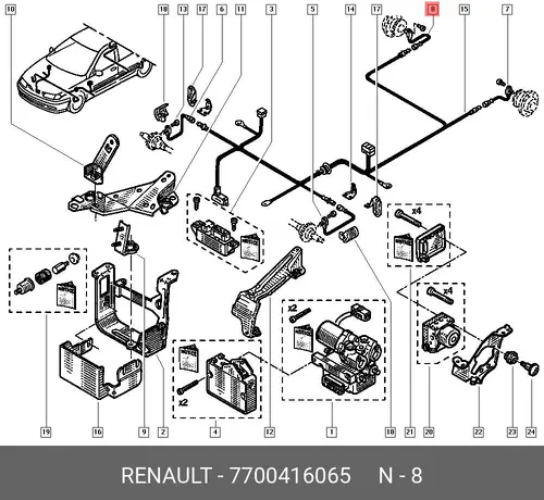 Датчик ABS RENAULT 7700416065