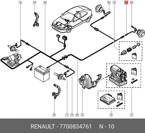 Датчик ABS RENAULT 7700834761