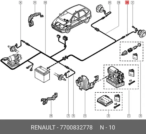 Датчик ABS RENAULT 7700832778