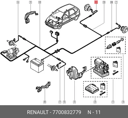 Датчик ABS RENAULT 7700832779