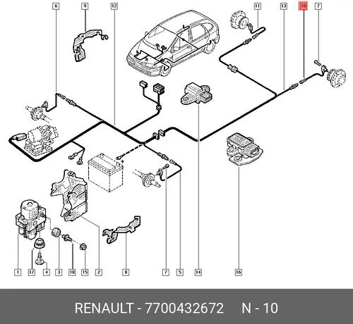 Датчик ABS RENAULT 7700432672