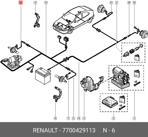 Датчик ABS RENAULT 7700429113