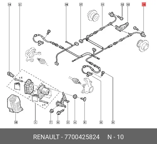 Датчик ABS RENAULT 7700425824