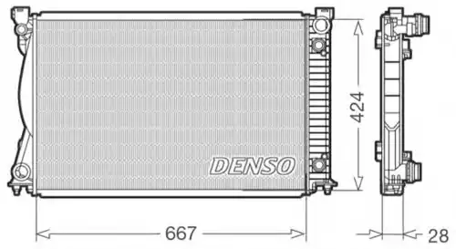Радиатор системы охлаждения двигателя DENSO DRM02039
