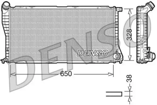 Радиатор системы охлаждения двигателя DENSO DRM05002