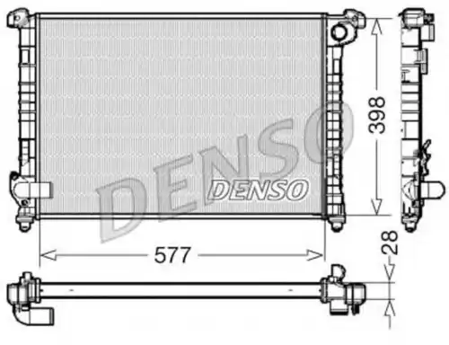 Радиатор системы охлаждения двигателя DENSO DRM05100