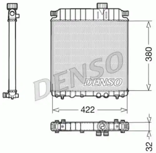 Радиатор системы охлаждения двигателя DENSO DRM07031
