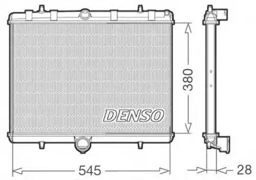 Радиатор системы охлаждения двигателя DENSO DRM07060