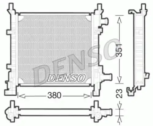 Радиатор системы охлаждения двигателя DENSO DRM10061