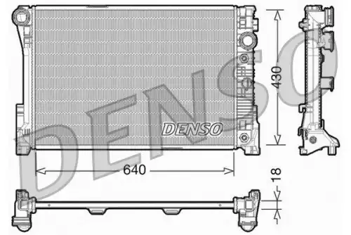 Радиатор системы охлаждения двигателя DENSO DRM17005