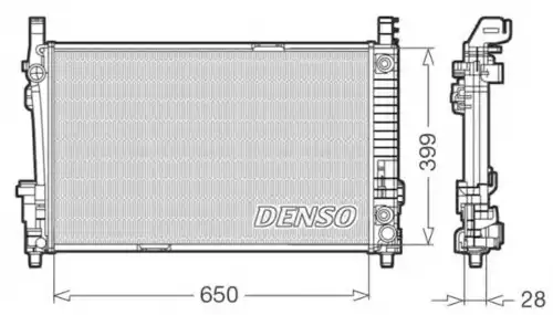 Радиатор системы охлаждения двигателя DENSO DRM17013