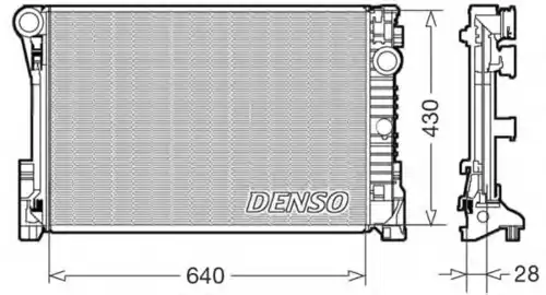 Радиатор системы охлаждения двигателя DENSO DRM17110