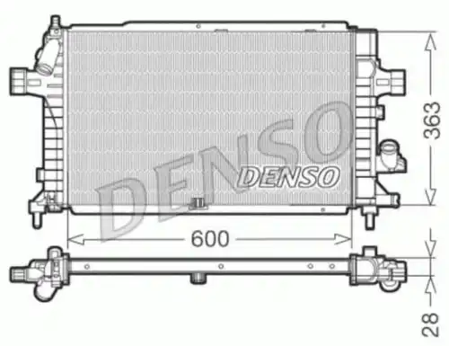 Радиатор системы охлаждения двигателя DENSO DRM20102