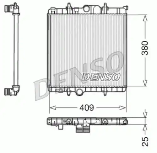 Радиатор системы охлаждения двигателя DENSO DRM21025