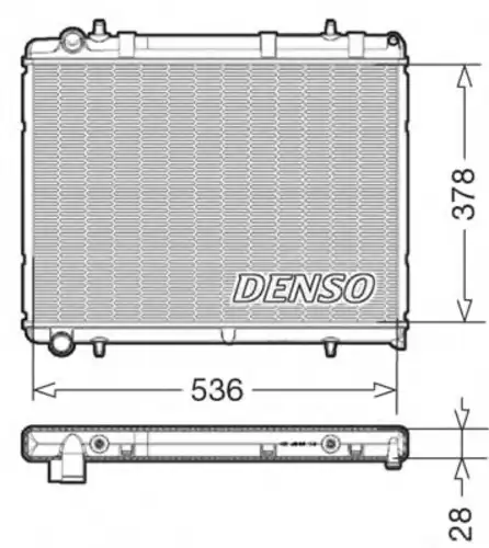 Радиатор системы охлаждения двигателя DENSO DRM21035