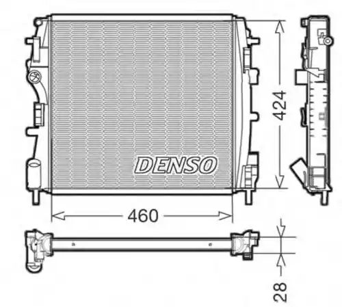 Радиатор системы охлаждения двигателя DENSO DRM23019