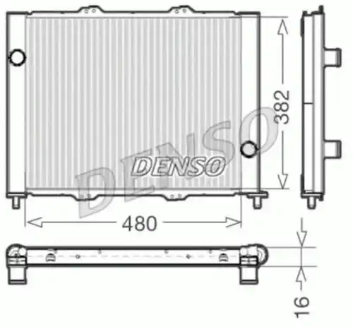 Радиатор системы охлаждения двигателя DENSO DRM23099