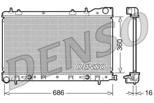 Радиатор системы охлаждения двигателя DENSO DRM36001