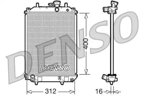 Радиатор системы охлаждения двигателя DENSO DRM40005