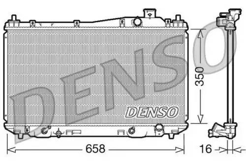Радиатор системы охлаждения двигателя DENSO DRM40008