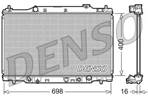 Радиатор системы охлаждения двигателя DENSO DRM40016