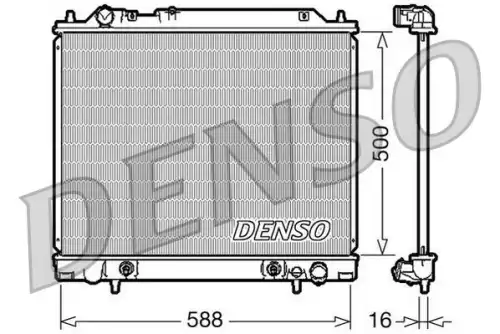 Радиатор системы охлаждения двигателя DENSO DRM45013