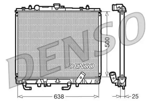 Радиатор системы охлаждения двигателя DENSO DRM45016