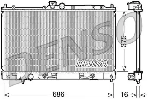 Радиатор системы охлаждения двигателя DENSO DRM45024