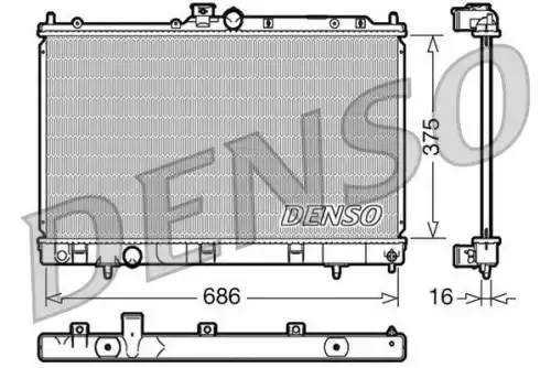 Радиатор системы охлаждения двигателя DENSO DRM45025