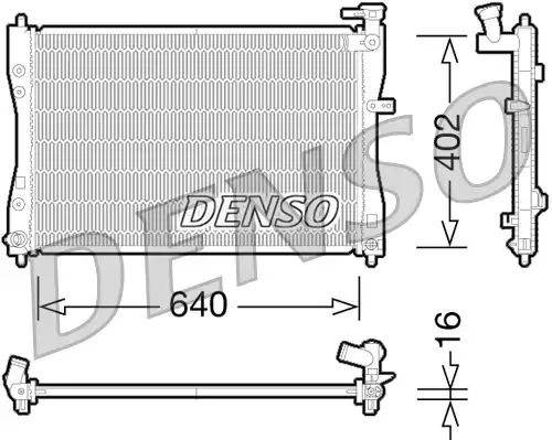 Радиатор системы охлаждения двигателя DENSO DRM45033