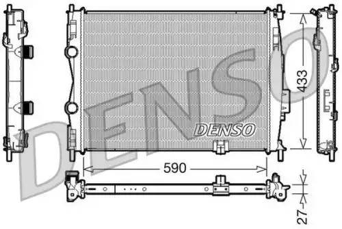 Радиатор системы охлаждения двигателя DENSO DRM46019