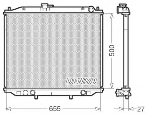 Радиатор системы охлаждения двигателя DENSO DRM46020