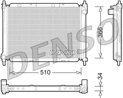 Радиатор системы охлаждения двигателя DENSO DRM46037