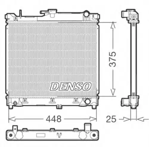 Радиатор системы охлаждения двигателя DENSO DRM47014