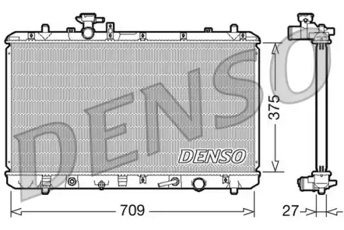 Радиатор системы охлаждения двигателя DENSO DRM47025