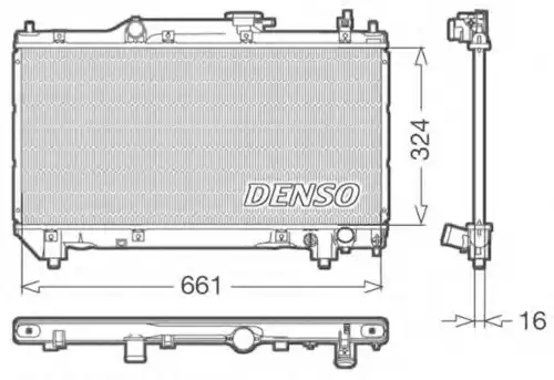 Радиатор системы охлаждения двигателя DENSO DRM50015