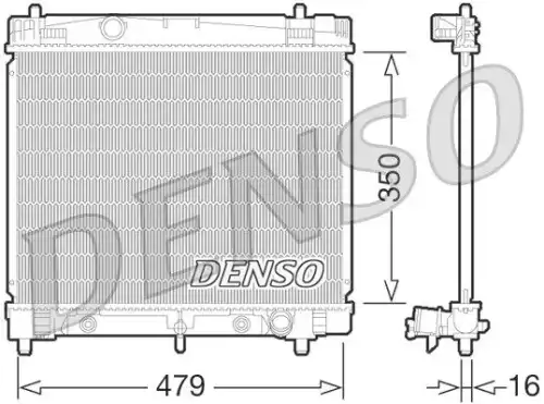 Радиатор системы охлаждения двигателя DENSO DRM50070