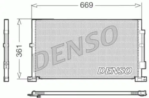 Радиатор кондиционера (конденсатор) DENSO DCN10012