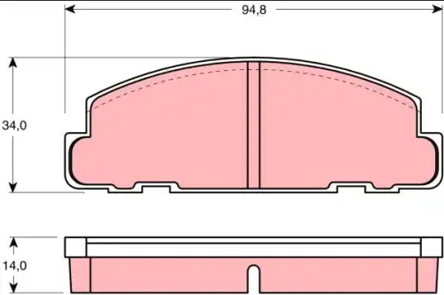 Тормозные колодки дисковые TRW GDB888