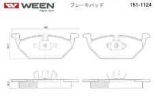 Тормозные колодки дисковые WEEN 151-1124