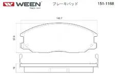 Тормозные колодки дисковые WEEN 151-1168