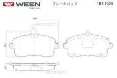 Тормозные колодки дисковые WEEN 151-1329