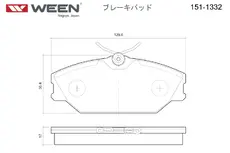 Тормозные колодки дисковые WEEN 151-1332
