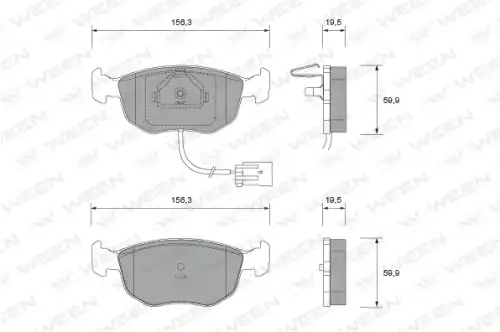 колодки дисковые торм. перед. Ford 151-1708 WEEN